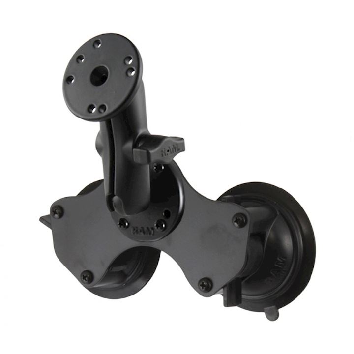 Double Suction Cup Mount with Round Plate (AMPS) (RAM-B-101-189B)
